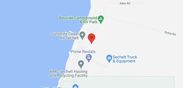 map of 5980 SECHELT INLET ROAD